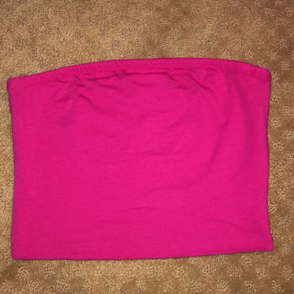 Hot pink tube top